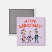 Whos Holding Hands Merry Grinchmas マグネット (正面/裏面)