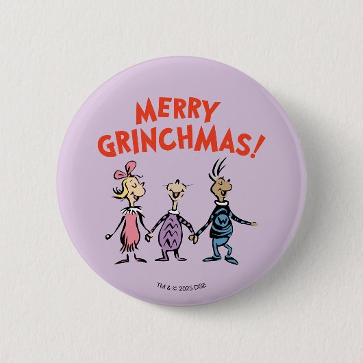 Whos Holding Hands Merry Grinchmas 缶バッジ (正面)