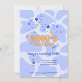 Who's in the MOOO-D Cow Print 1st Birthday 招待状 (正面)