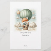 Who's My Mommy Fox Baby Shower Game Card 便箋 (裏面)