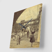 Who's that girl? スクエア壁時計 (傾斜)