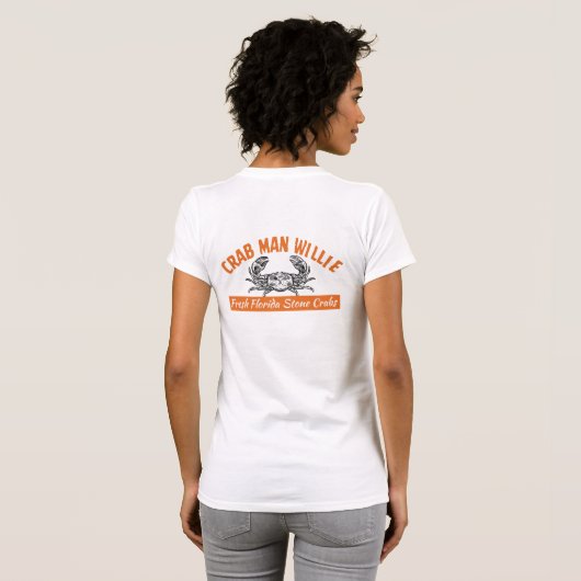 "Who's Your Crab Daddy?" = CrabManWillie Womens T Tシャツ (裏面フル)
