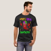 Whos Your Crawdaddy CrawfishジェスタービーズMardi Tシャツ (正面フル)