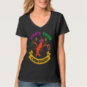 Who's Your Crawdaddy Crawfish Jester Beads  Mardi  Tシャツ (正面)
