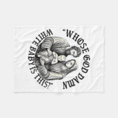 Whose God White Baby Is This Christian Christmas  フリースブランケット (正面(横))