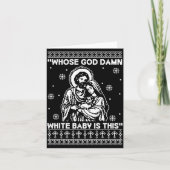 Whose God White Baby Is This Funny Christmas  カード (正面)