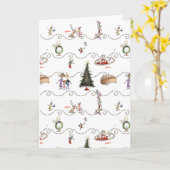 Whoville Christmas Garland Celebration カード (黄色い花)