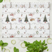 Whoville Christmas Garland Celebration キッチンタオル (折り畳み)