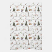 Whoville Christmas Garland Celebration キッチンタオル (縦)