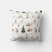 Whoville Christmas Garland Celebration クッション (正面)