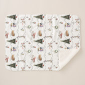 Whoville Christmas Garland Celebration シェルパブランケット (正面(横))