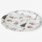 Whoville Christmas Garland Celebration ペーパープレート (アングル)