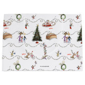 Whoville Christmas Garland Celebration ラージペーパーバッグ (正面)