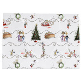 Whoville Christmas Garland Celebration ラージペーパーバッグ (裏面)