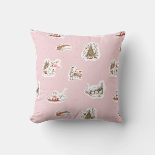 Whoville Christmas Vignette Pattern クッション (正面)