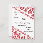 WhtとRd Tatrez結婚救/THE/DATEの発表 セーブザデート (正面)