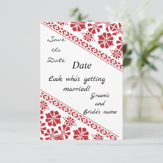 WhtとRd Tatrez結婚救/THE/DATEの発表 セーブザデート (スタンド正面)