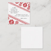 WhtとRed Tatreezの情報結婚エンクロージャ エンクロージャーカード (正面/裏面)