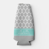 Whtモロッコ#4 CBターコイズ結婚名 ボトルクーラー (正面)