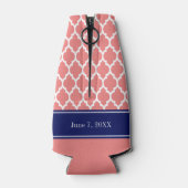 Whtモロッコ#4 CB海軍の名前モノグラム結婚ズ ボトルクーラー (裏面)