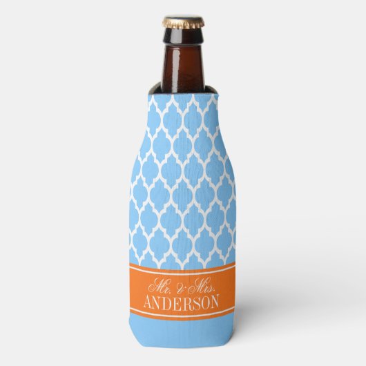 Wht Moroccan #4 CB Pumpkin Name結婚's ボトルクーラー (ボトル正面)