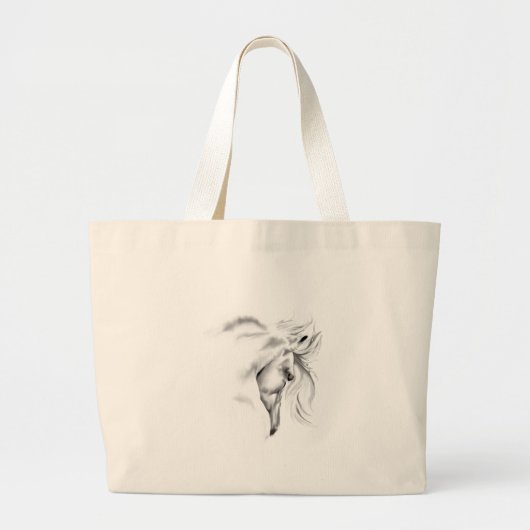 Whteの馬頭部のバッグ ラージトートバッグ (正面)