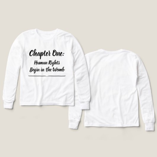 WHTE: Chp. 1 Human Rights Begin in the Womb Tri-Bl (デザイン 正面＆背面)