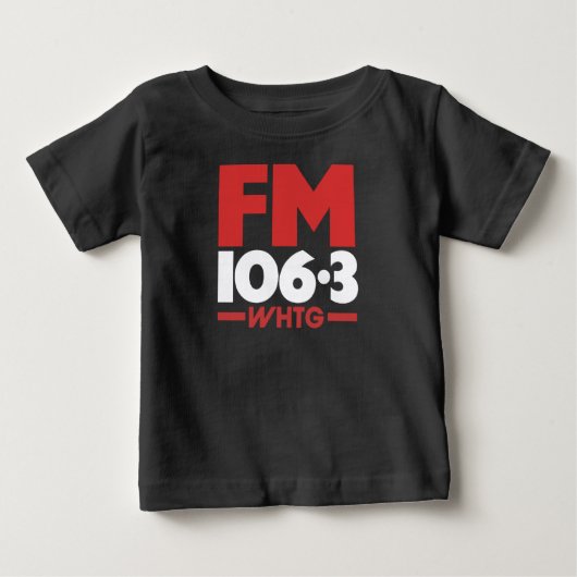WHTG 106.3 FMラジオTシャツ_フード付きスウェットシャツ ベビーTシャツ (正面)