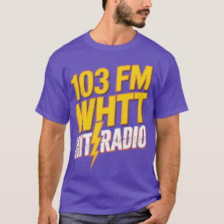 WHTT Retro 1980s Boston Radio Station Tシャツ