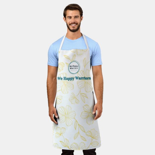 WHW Floral Print Aprion エプロン (着用した状態)