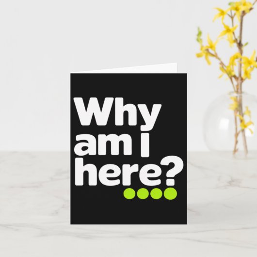 Why Am Here Sticker カード (黄色い花)