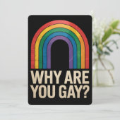 Why Are YouゲイおもしろいレインボーLGBTQプライド同盟 招待状 (スタンド正面)