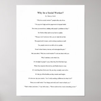 Why be a social workerの詩 ポスター
