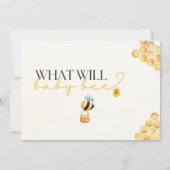 Why Bee Genderがベビーを明らかにするパーティの招待状 招待状 (裏面)