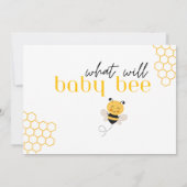 Why Bee Genderがベビーを明らかにする招待状 招待状 (裏面)