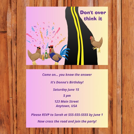 “Why Did the Chicken Cross the Road?” 招待状