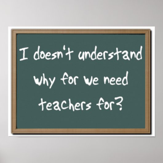 Why For Need先生おもしろいプリントポスターのユーモア ポスター (正面)