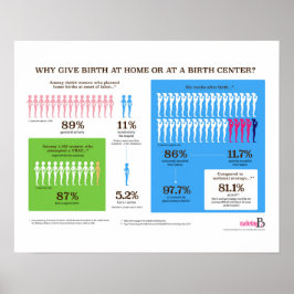Why Home Birth Infographic 20" x 16” Poster ポスター