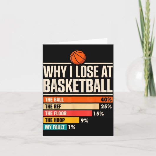 Why I Always Miss Funny Chart Basketball Hoop  カード (正面)