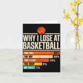 Why I Always Miss Funny Chart Basketball Hoop  カード (黄色い花)