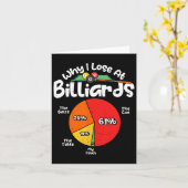 Why I Lose At Billiards Pool Player Sport Snooker  カード (黄色い花)