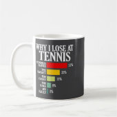 Why I Lose At Tennis Funny Tennis Player Quote  コーヒーマグカップ (左)