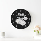 Why People Love Garlic – Funny Kitchen Wall Clock ラージ壁時計 (ホーム)