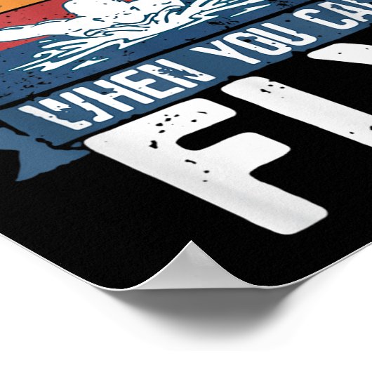 Why Run When You Can Fly Butterfly Stroke Swim Tea ポスター (角)