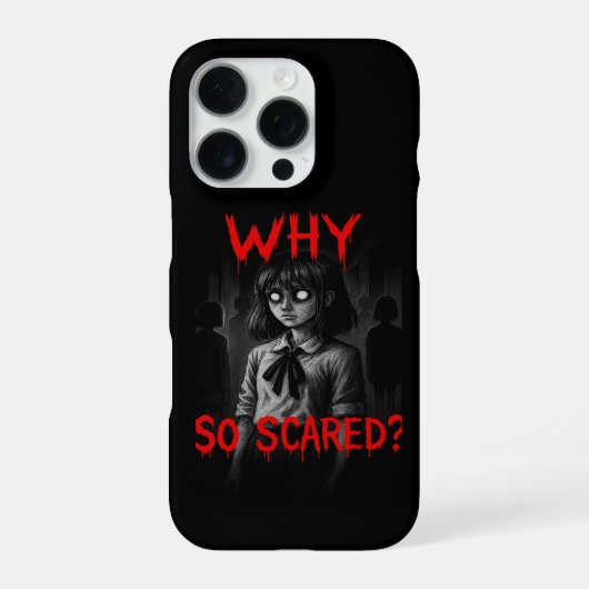 Why So Scared? | Creepy Horror iPhoneケース (裏面)
