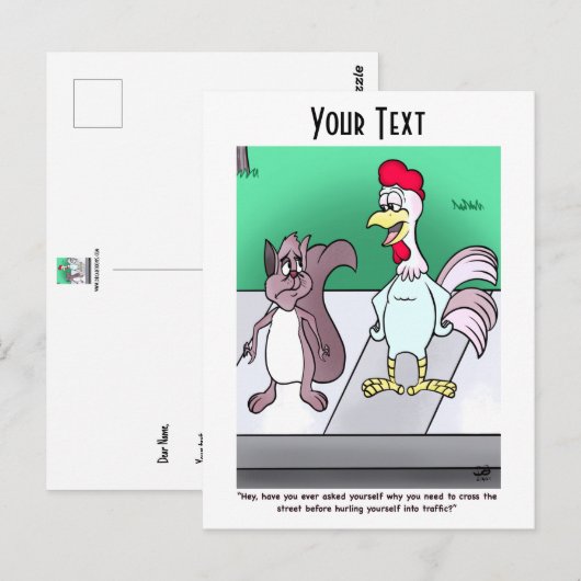 Why Squirrels Cross Roadsはがき ポストカード (正面/裏面)