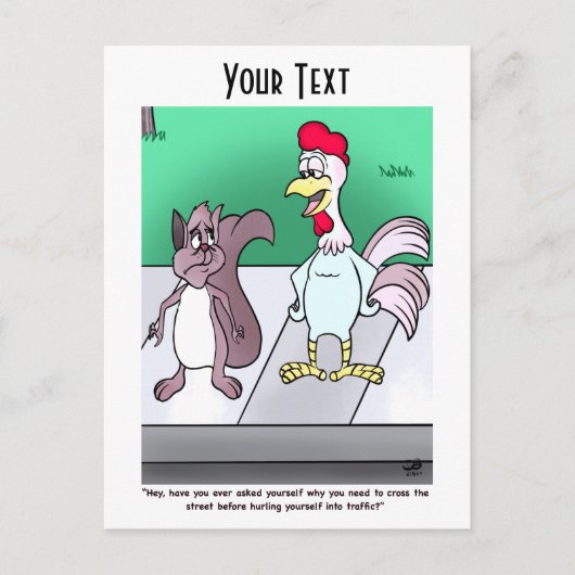 Why Squirrels Cross Roadsはがき ポストカード (正面)