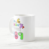 Why Was 6 Afraid Funny Numbers Math Design コーヒーマグカップ (正面左)