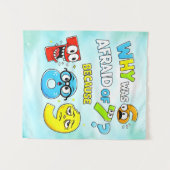 Why Was 6 Afraid of 7 Funny Math Design タペストリー (正面(横))