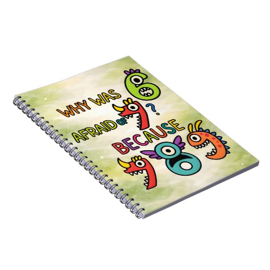 Why Was 7 Afraid Funny Math Notebook for Kids ノートブック (右側)